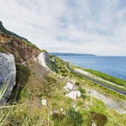 Beautiful coastline in County Antrim, Northern Ireland