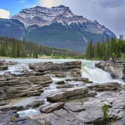 Athabasca Falls in Jasper National Park, Rocky Mountains, Alberta, Canada