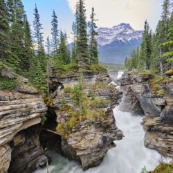 Athabasca Falls in Jasper National Park, Rocky Mountains, Alberta, Canada
