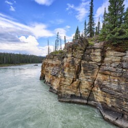 Athabasca Falls in Jasper National Park, Rocky Mountains, Alberta, Canada