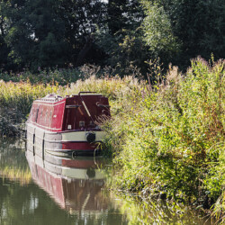 House boat on the Thames, England