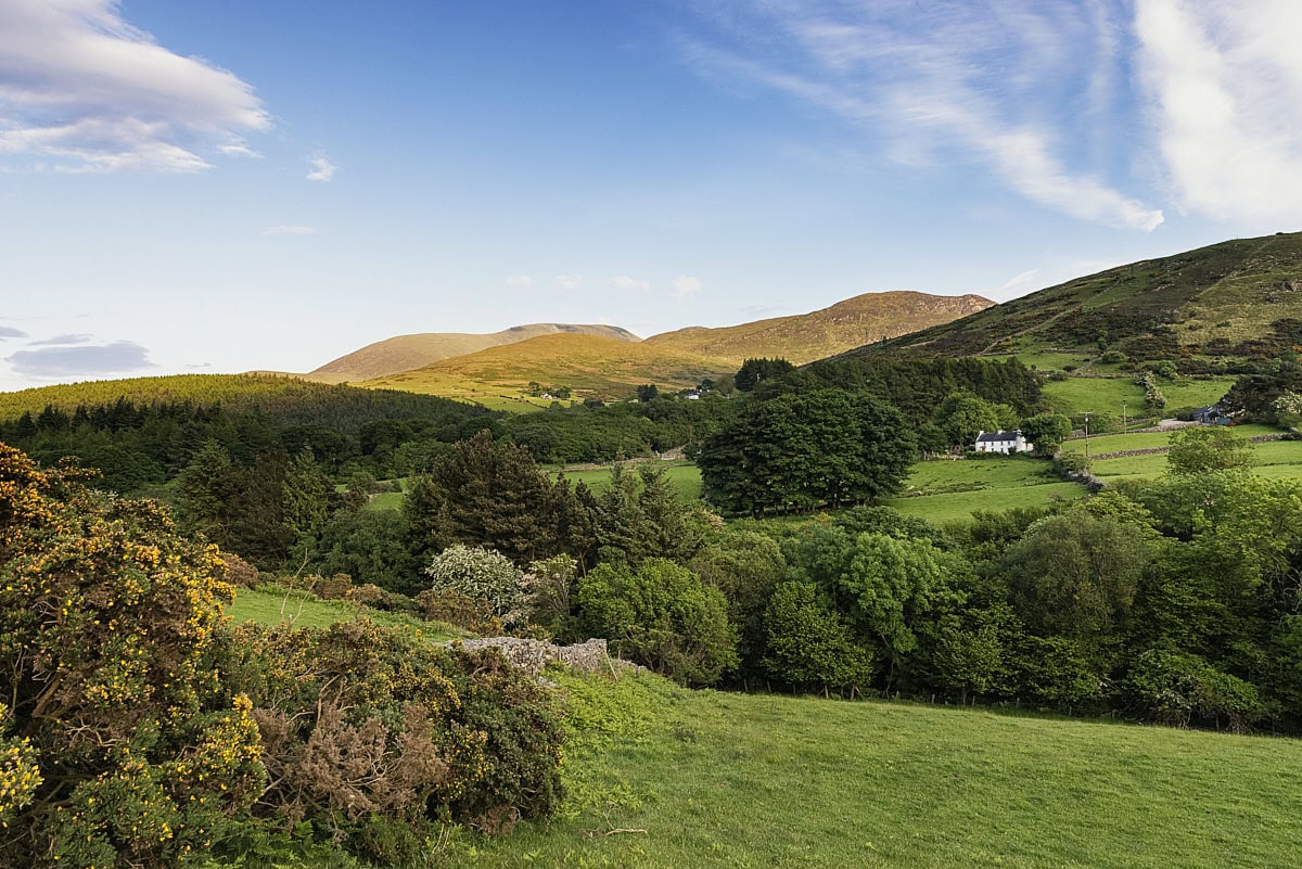 Entlang des High Mourne Scenic Loop in den Mourne Mountains, Co. Down, Northern Ireland