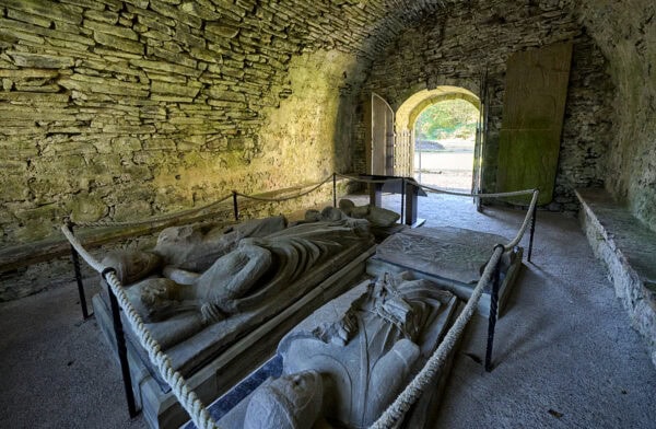 Inchmahome Priory on Inchmahome in Lake of Menteith, Stirlingshire, Scotland