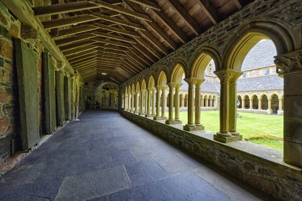 Cloisters of Iona Abbey, Iona, Inner Hebrides, Argyll, Scotland