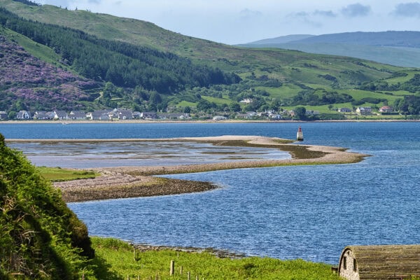 The Doirlinn connects Island Davaar with the mainland at low tide, Argyll, Scotland