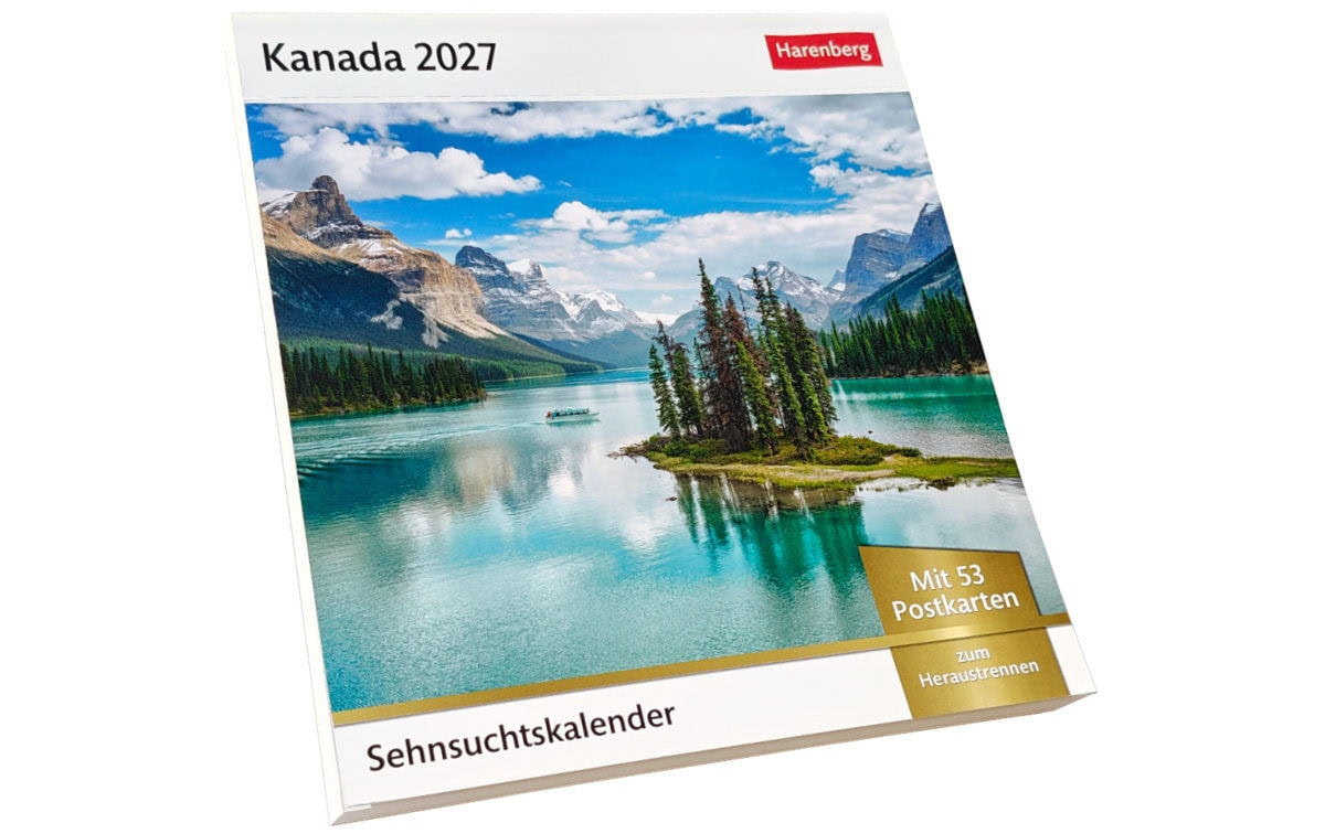 Spirit Island auf dem Titel des Kanada 2027 Sehnsuchtskalender