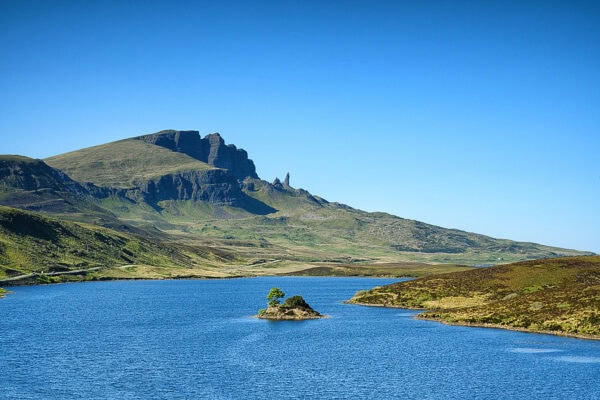 Loch Fada and the Old Man of Storr, Isle of Skye, Scotland