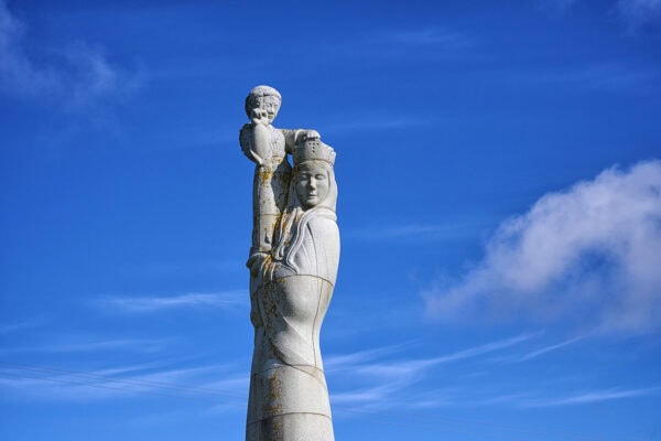 Our Lady of the Isles statue on the Isle of South Uist, Outer Hebrides, Scotland