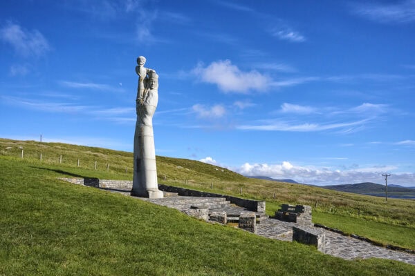 Our Lady of the Isles statue on the Isle of South Uist, Outer Hebrides, Scotland