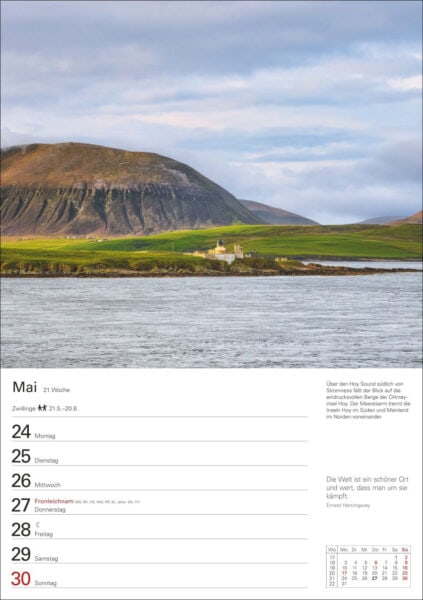 Schottland Wochenplaner 2027